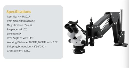MS01B Jewelry Microscope 7-45X