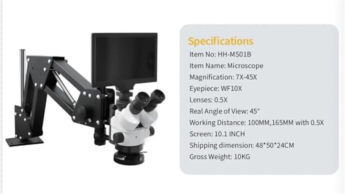 MS01B Jewelry Microscope 7-45X