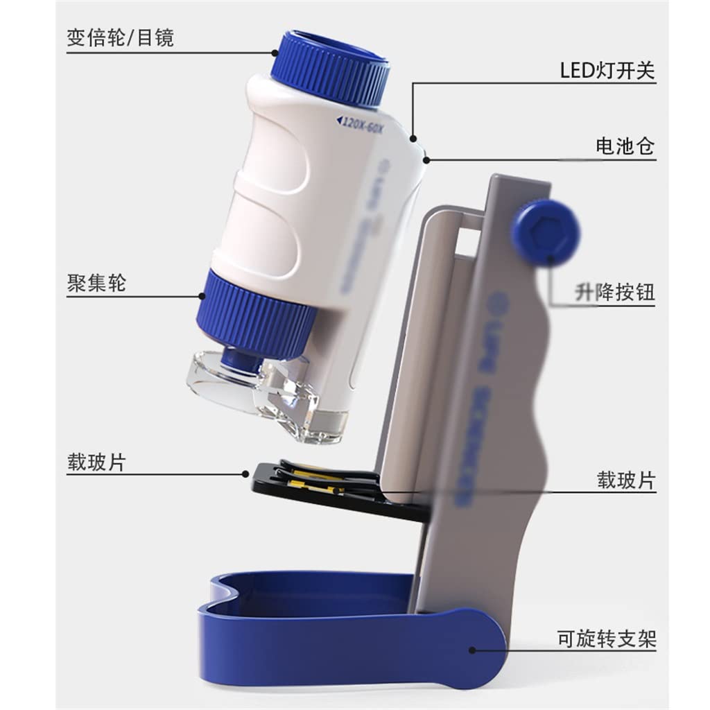 Handheld 3-in-1 HD Optical Microscope Science Kit