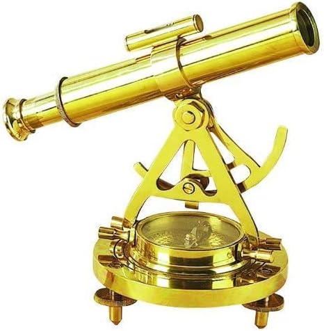 Brass Telescope Compass Decor