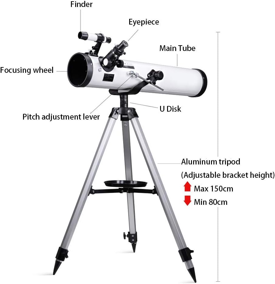 76mm Kids Reflector Telescope – White