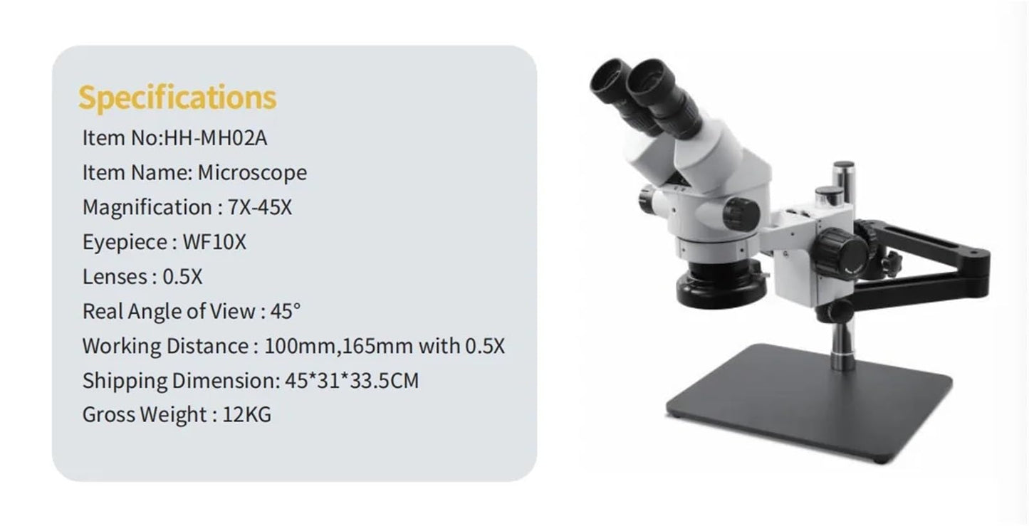 MS01B Jewelry Microscope 7-45X