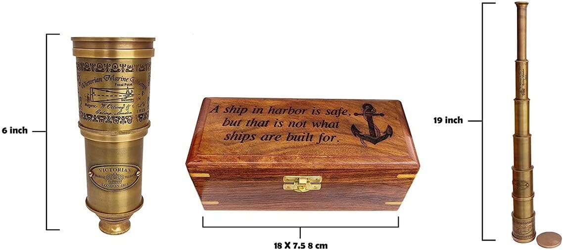 14x Vintage Pirate Spyglass