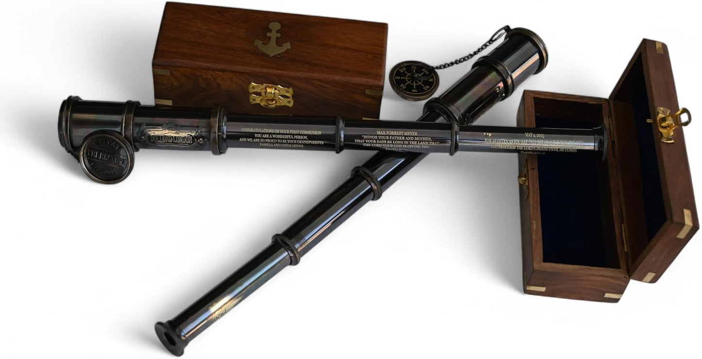 Personalized Brass Nautical Spyglass