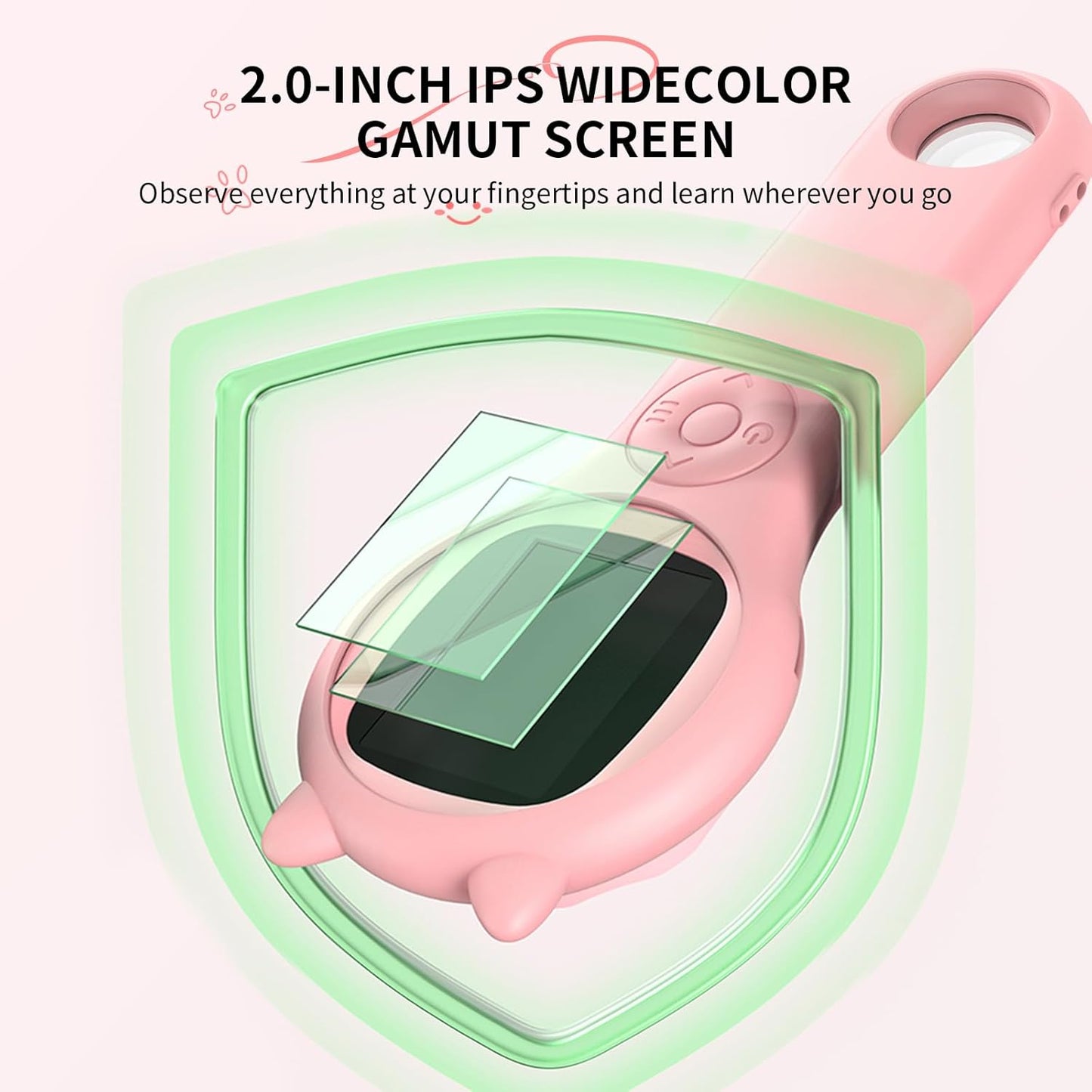 Pink Kids Handheld Digital Microscope