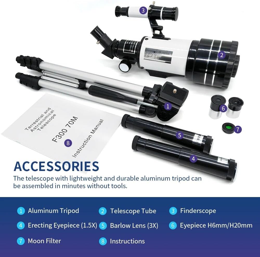 70mm Portable Telescope – Yellow