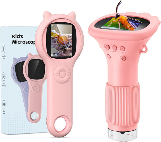 Pink Kids Handheld Digital Microscope