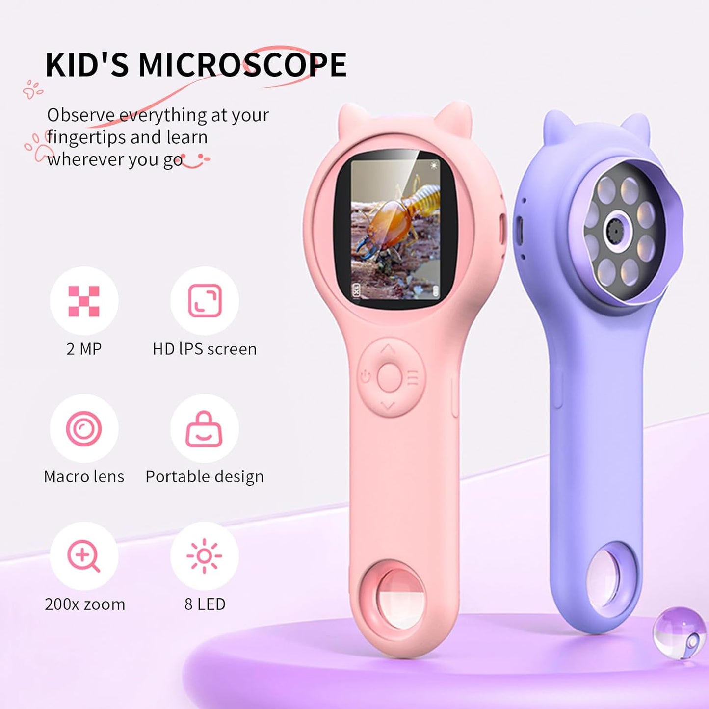 Purple Mini Kids Microscope