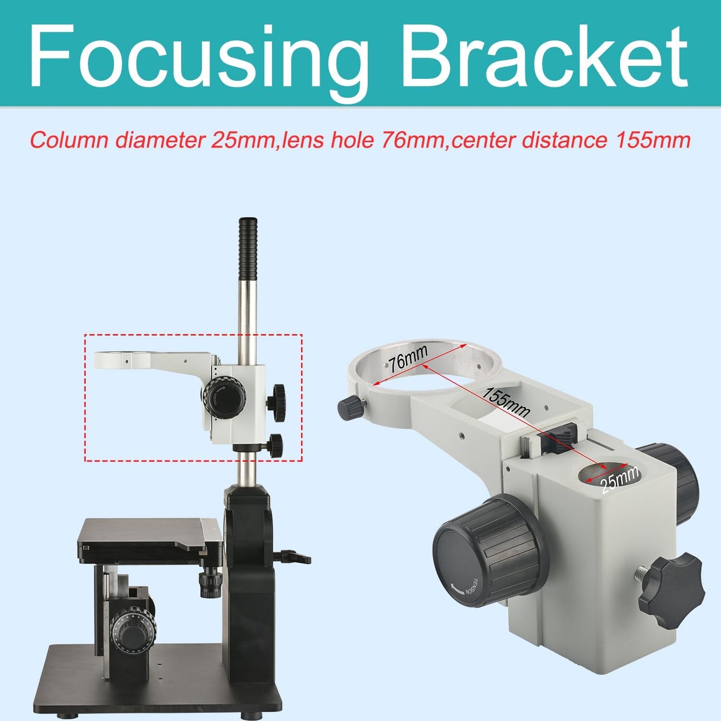 X/Y/Z Adjustable Microscope Stand 76mm