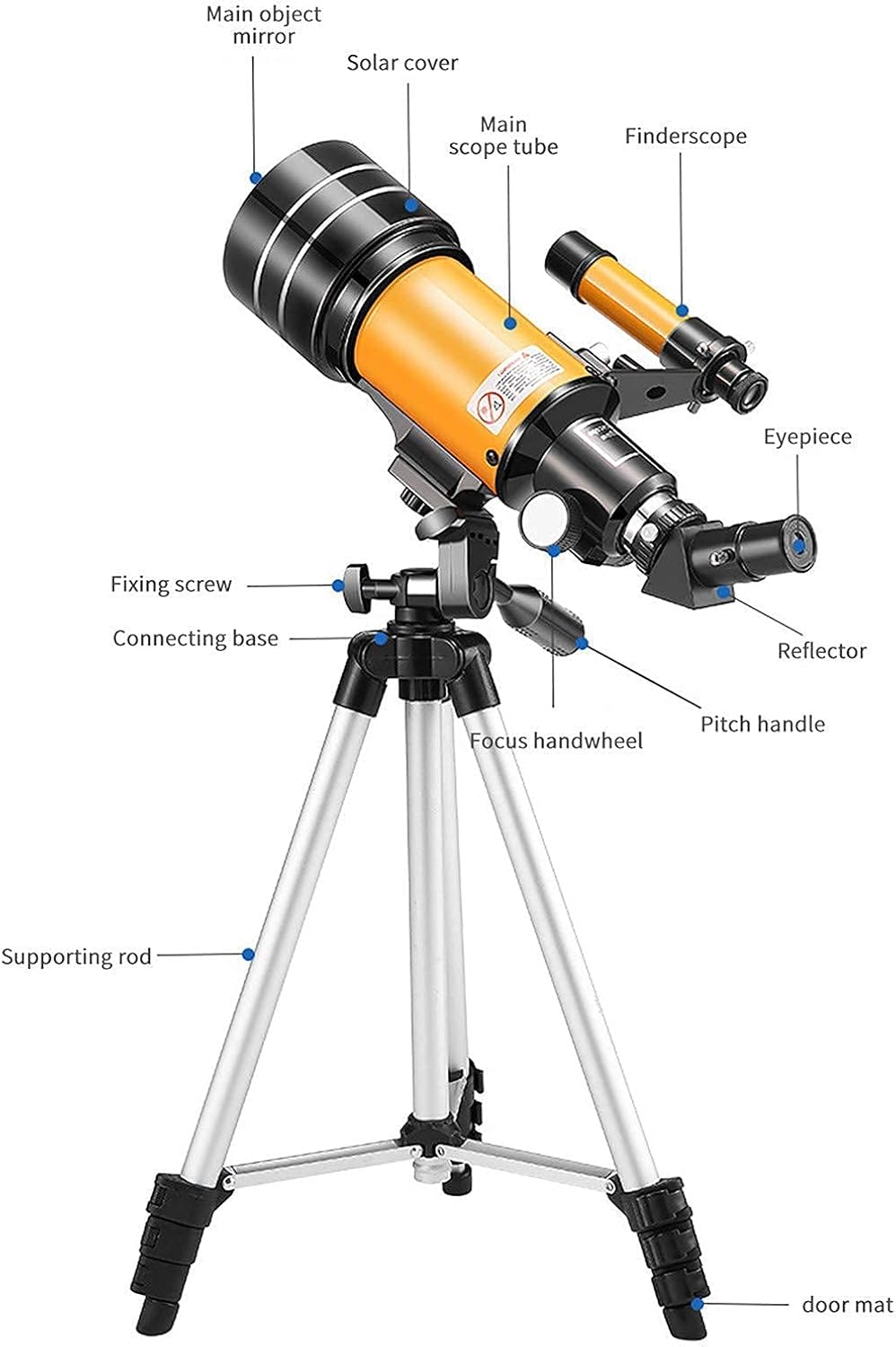 HD 70mm Astronomical Telescope with Tripod