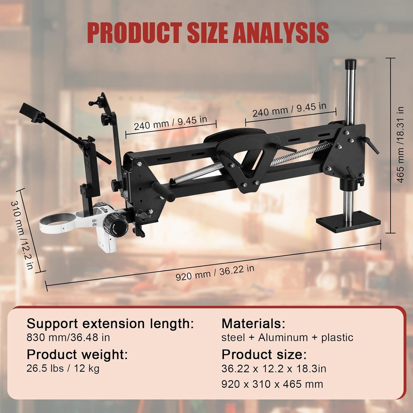 DZQ Microscope Stand with LED Light