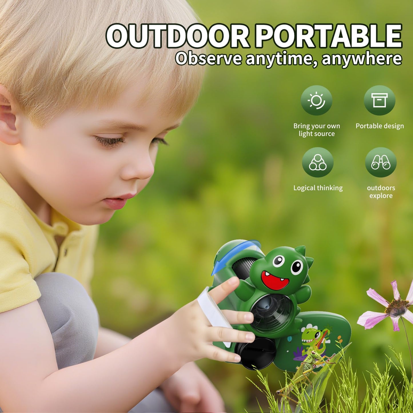 1600X Kids Digital Microscope – Green