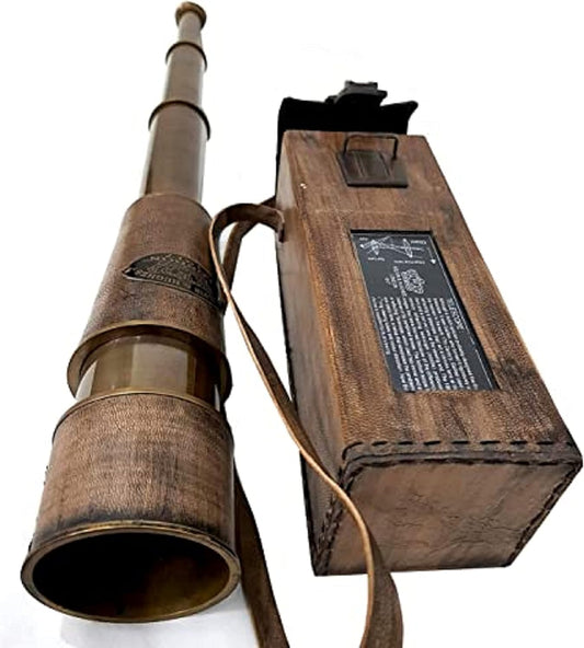 Antique Brass Nautical Telescope