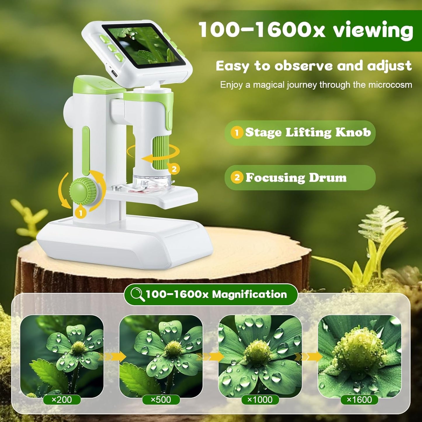 1600X Kids Digital Microscope