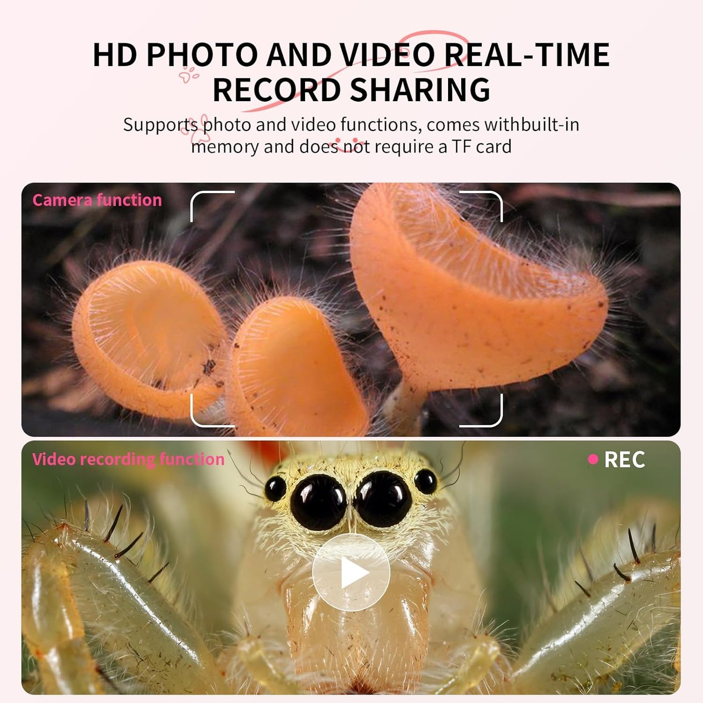 Pink Kids Handheld Digital Microscope