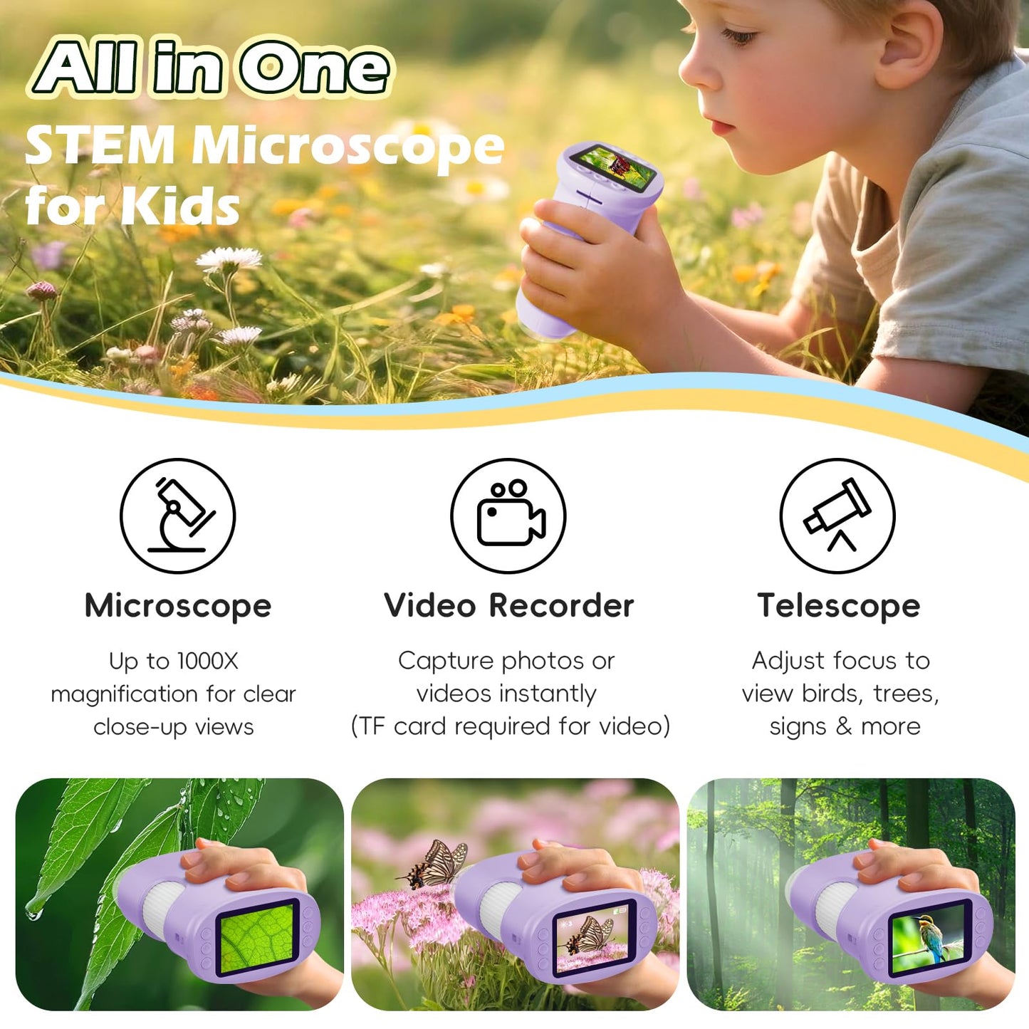 Kids 1000X Digital Pocket Microscope
