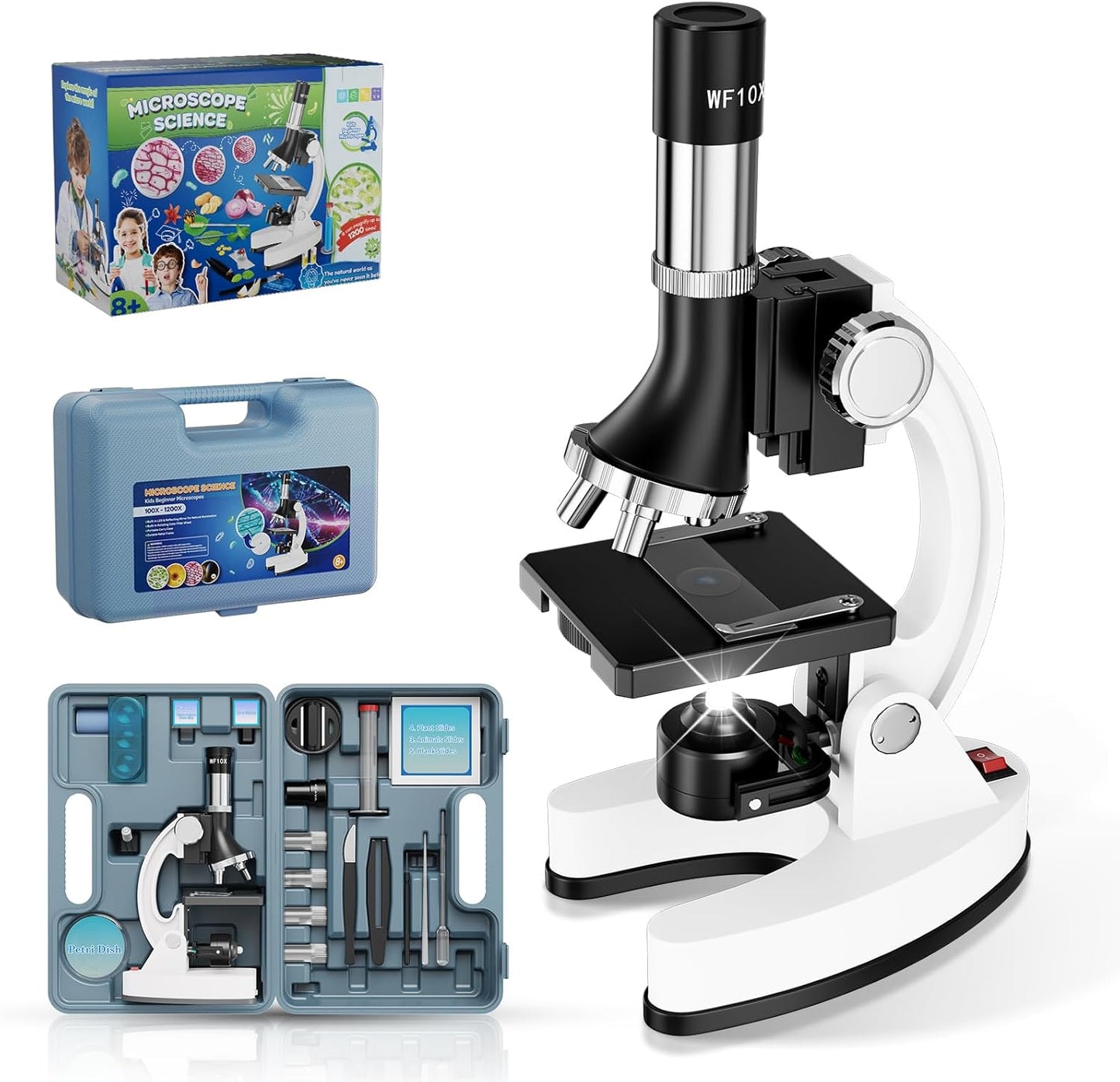 2400X Kids Microscope Science Kit