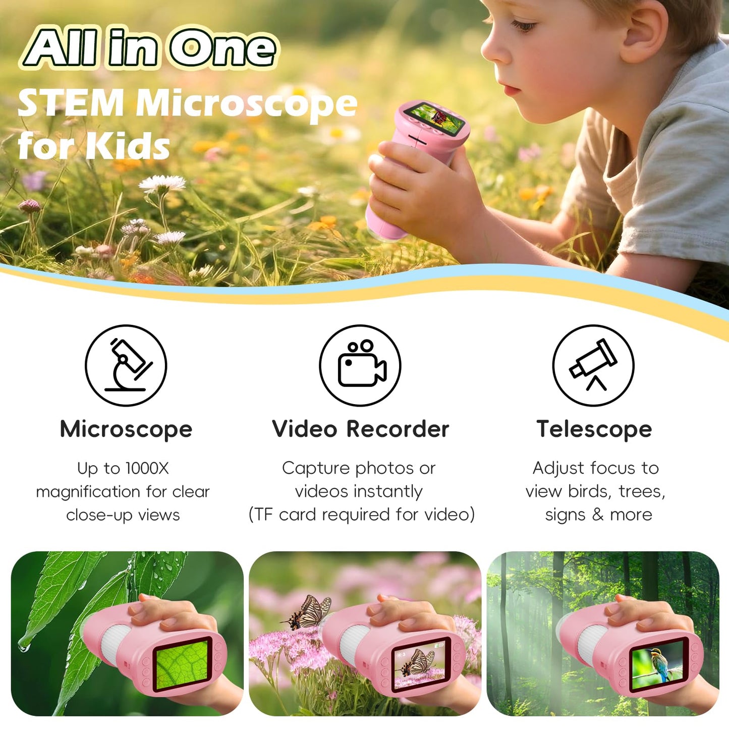 Kids 1000X Digital Pocket Microscope