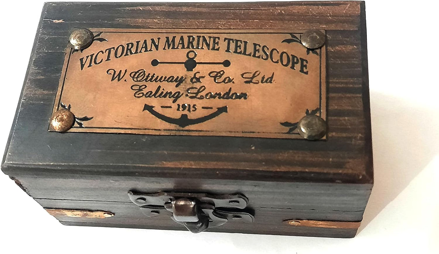 Brass Spyglass Telescope with Box