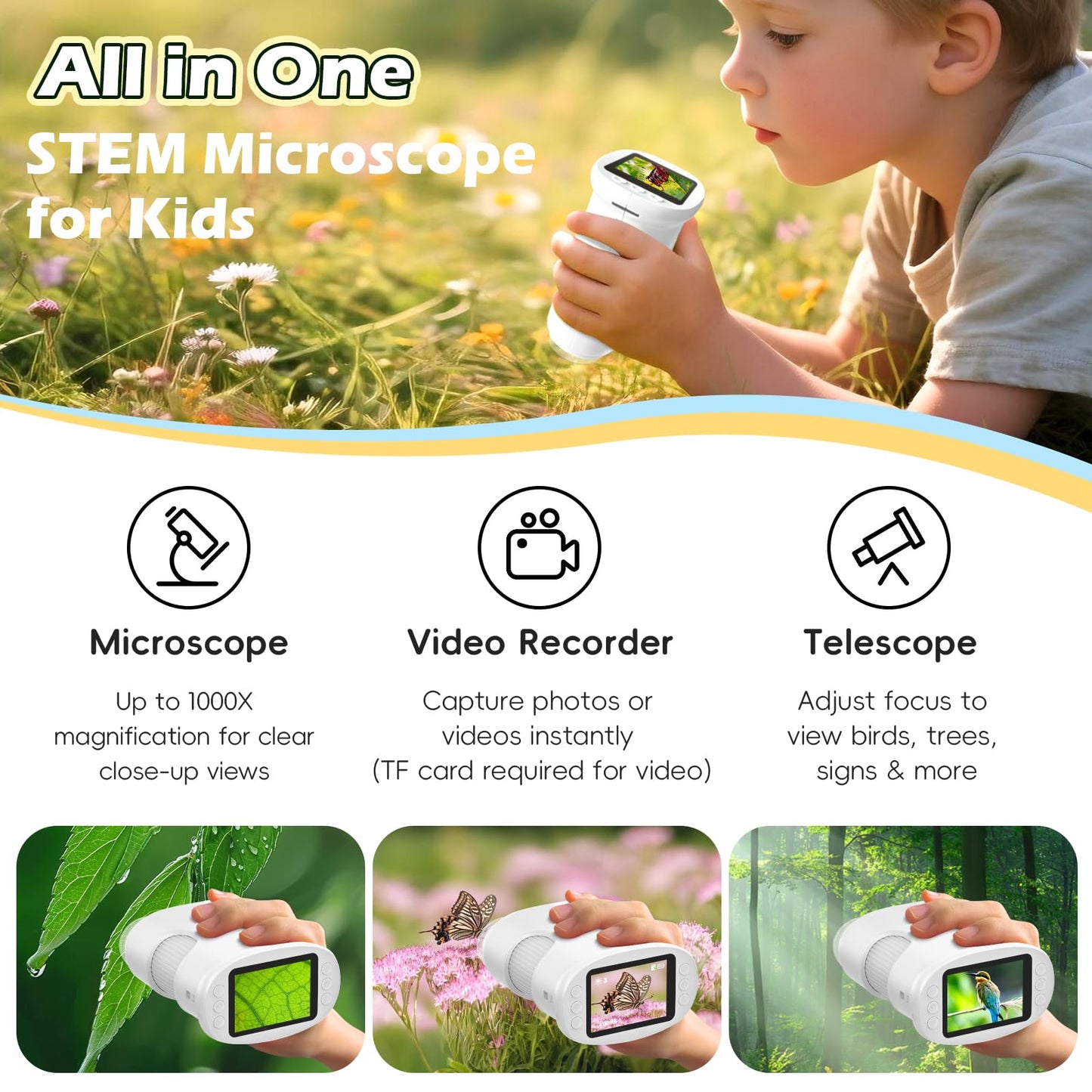 Kids 1000X Digital Pocket Microscope