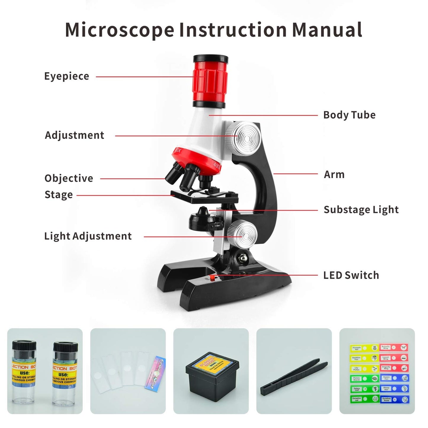 Kids Beginner Microscope Kit