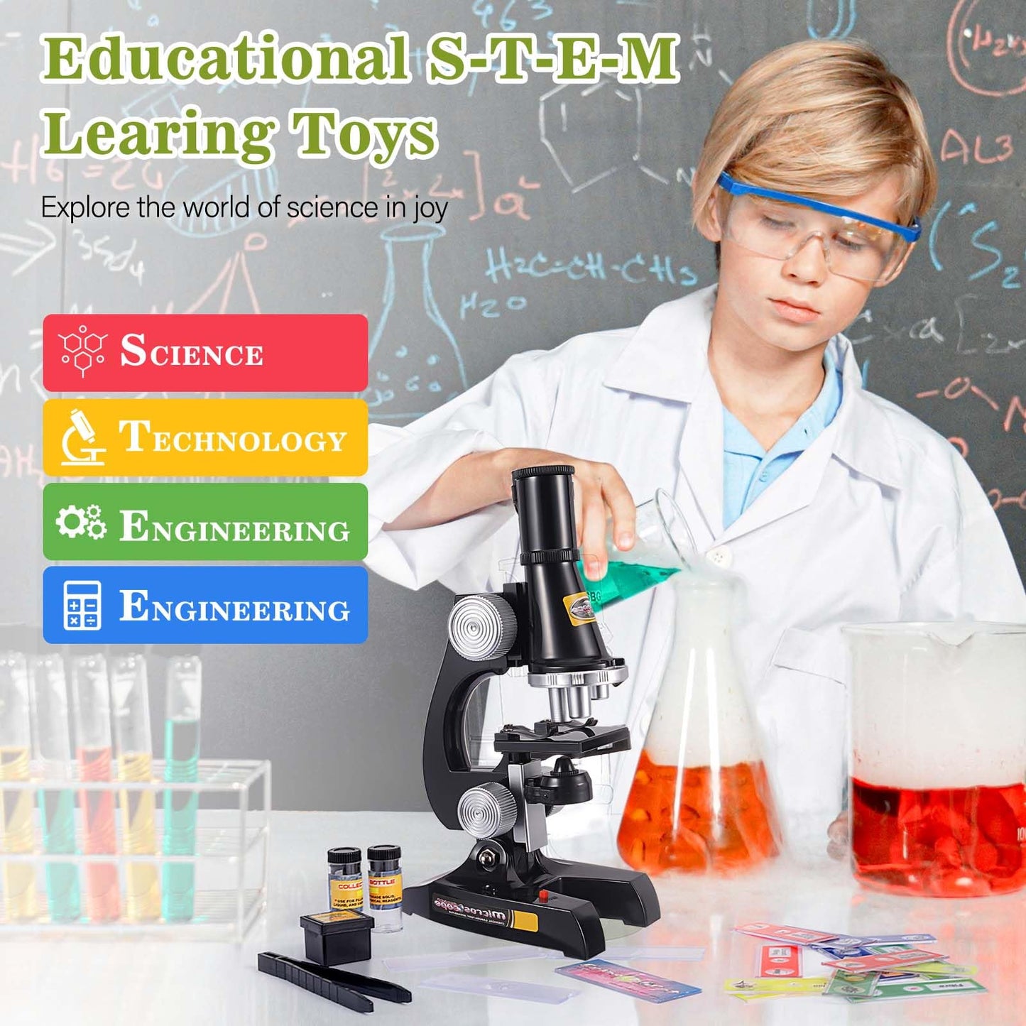 Kids Beginner Microscope Kit