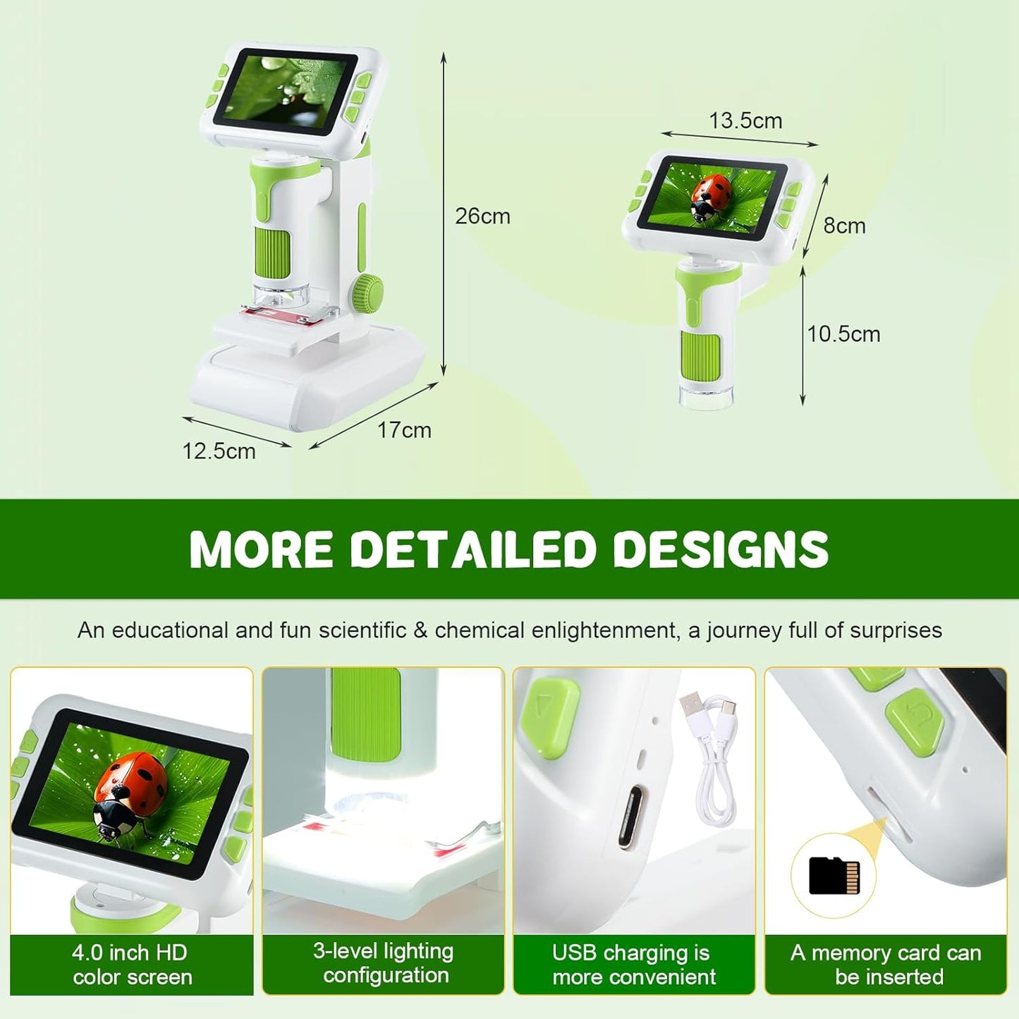 1600X Kids Digital Microscope