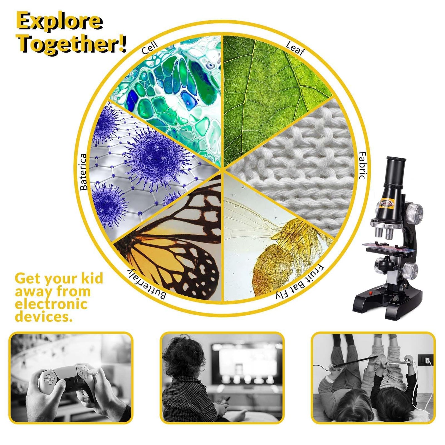 Kids Beginner Microscope Kit