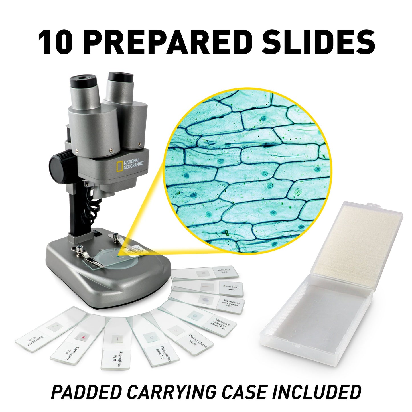 Nat Geo Dual LED Kids Microscope Kit – 50+ pcs