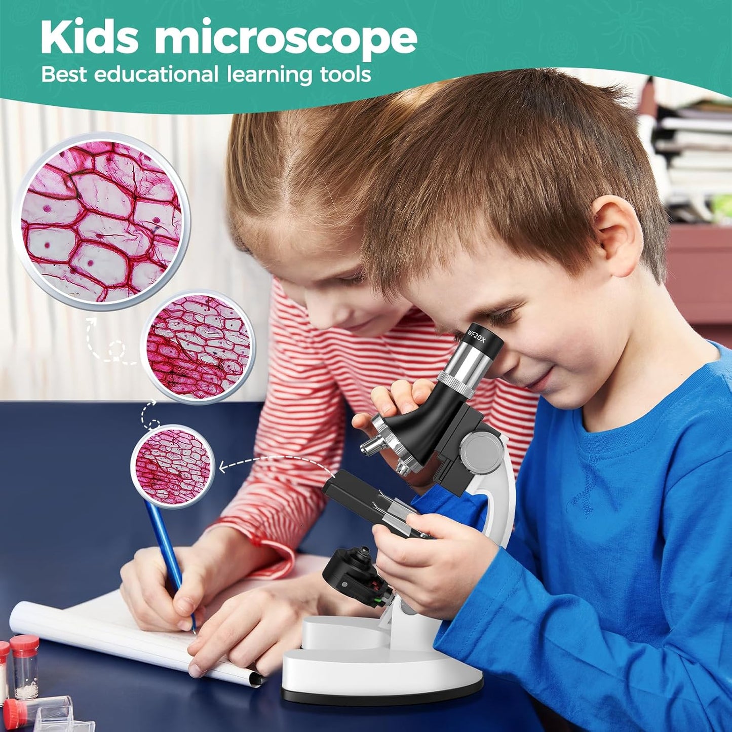2400X Kids Microscope Science Kit