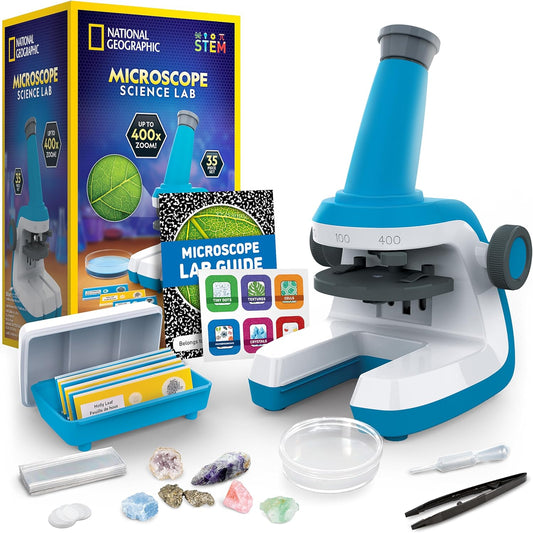 Nat Geo Kids Microscope Kit – Up to 400x Zoom