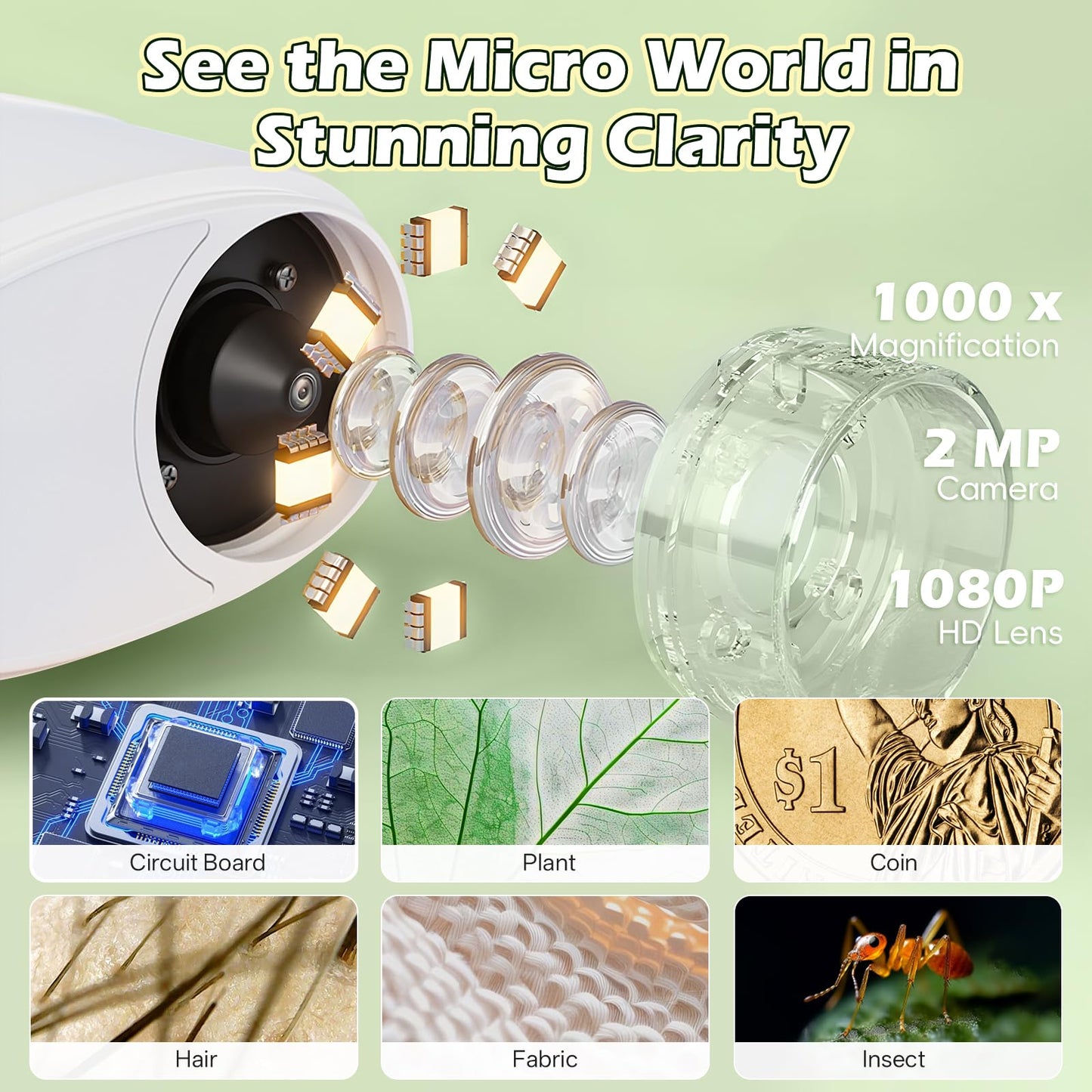 Kids 1000X Digital Pocket Microscope