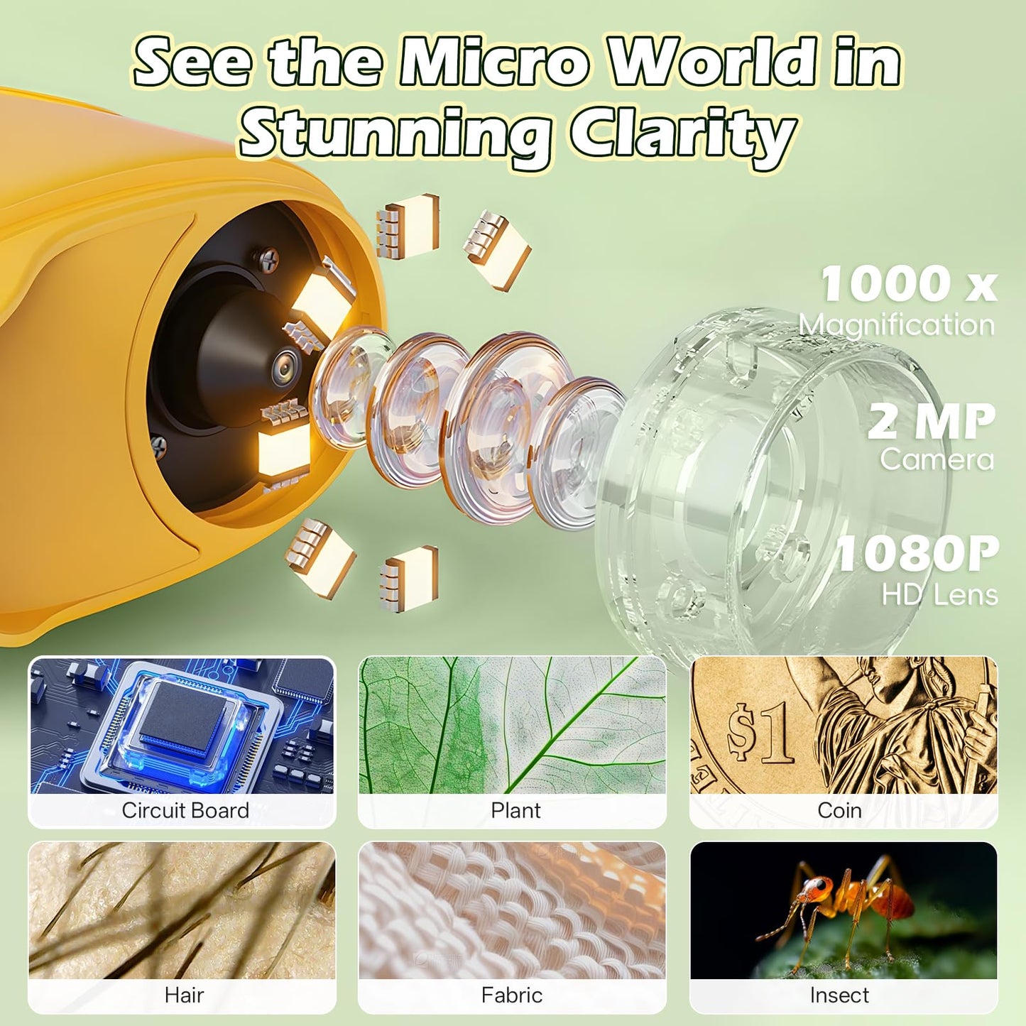 Kids 1000X Digital Pocket Microscope