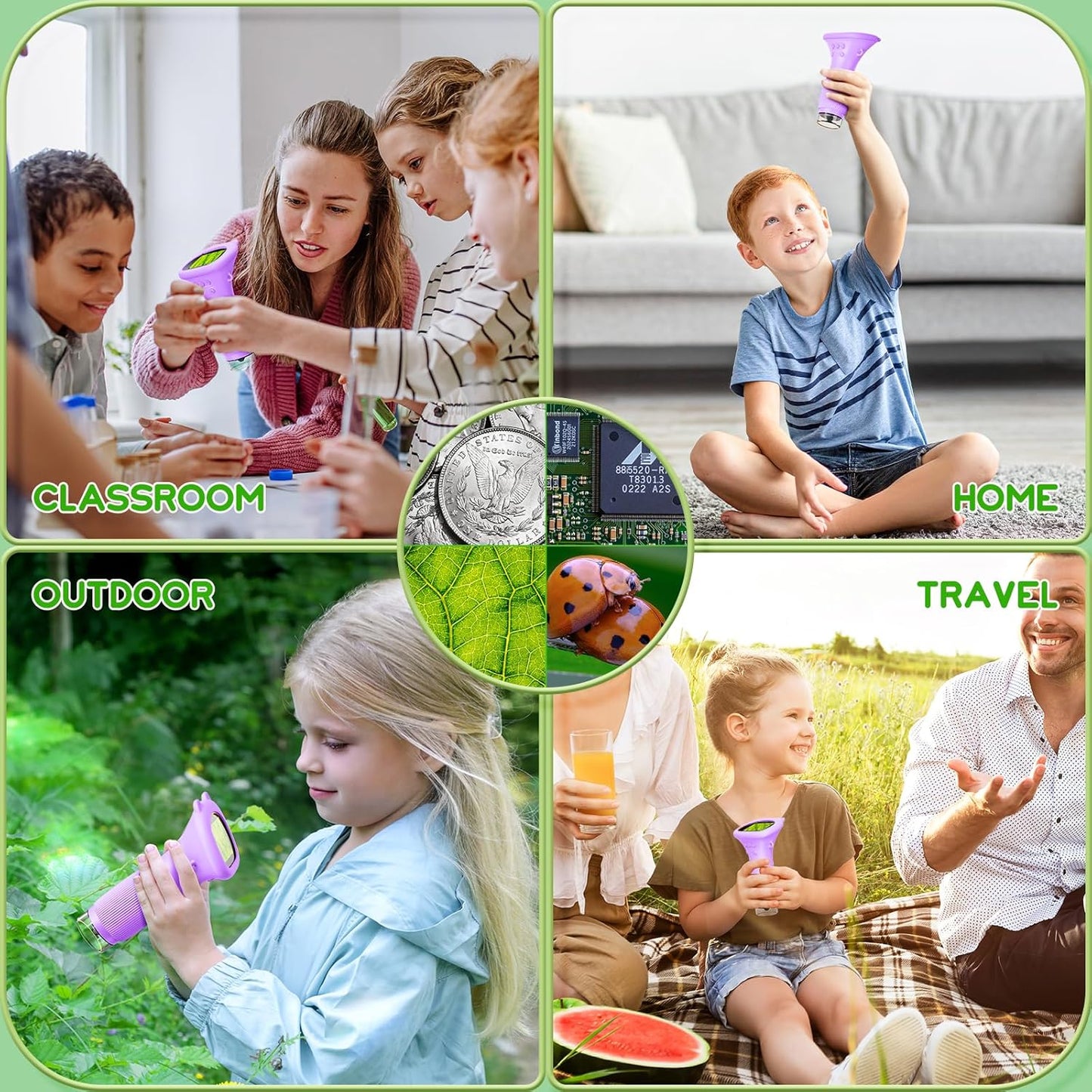 Purple Mini Kids Microscope