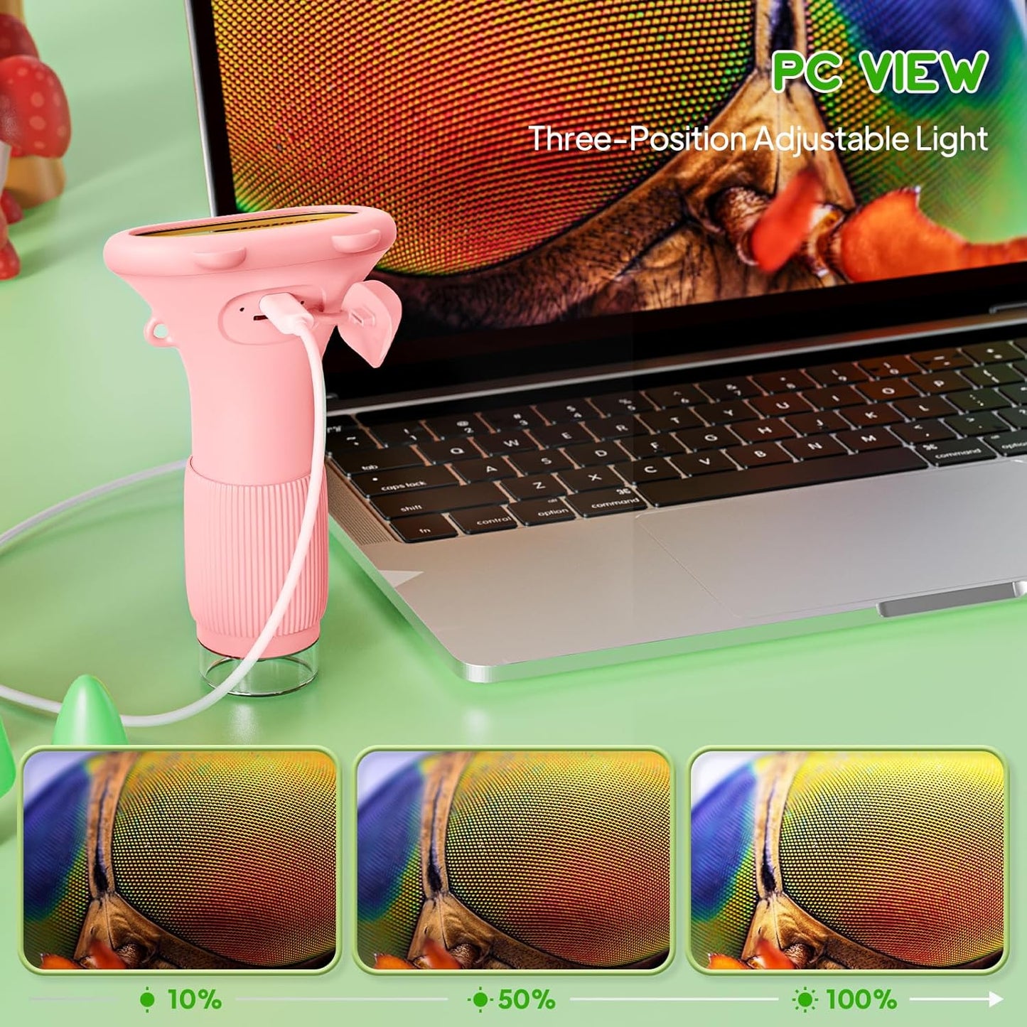 Pink Kids Handheld Digital Microscope