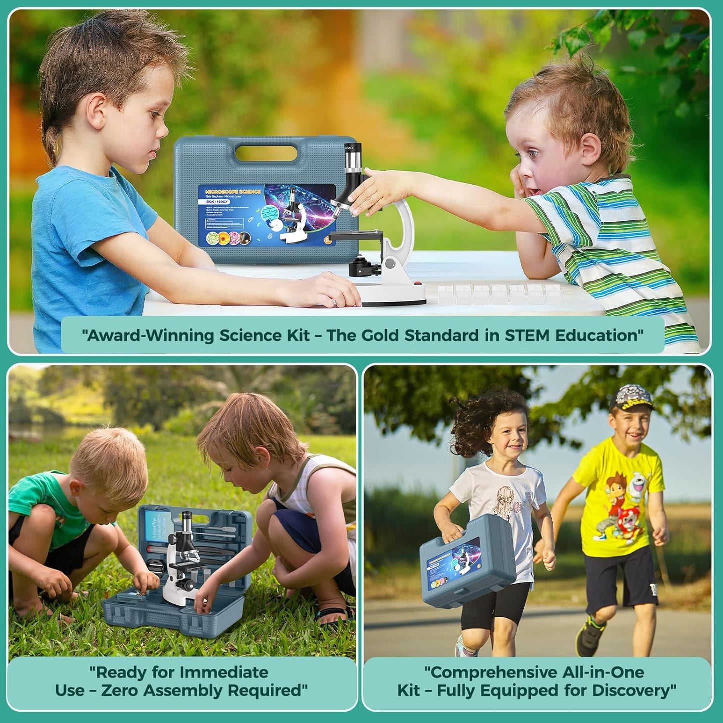 2400X Kids Microscope Science Kit