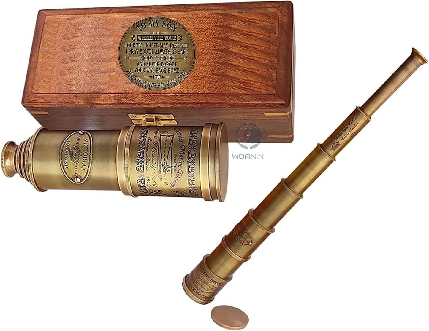 19" Handcrafted Brass Nautical Telescope