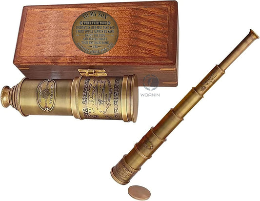 19" Handcrafted Brass Nautical Telescope