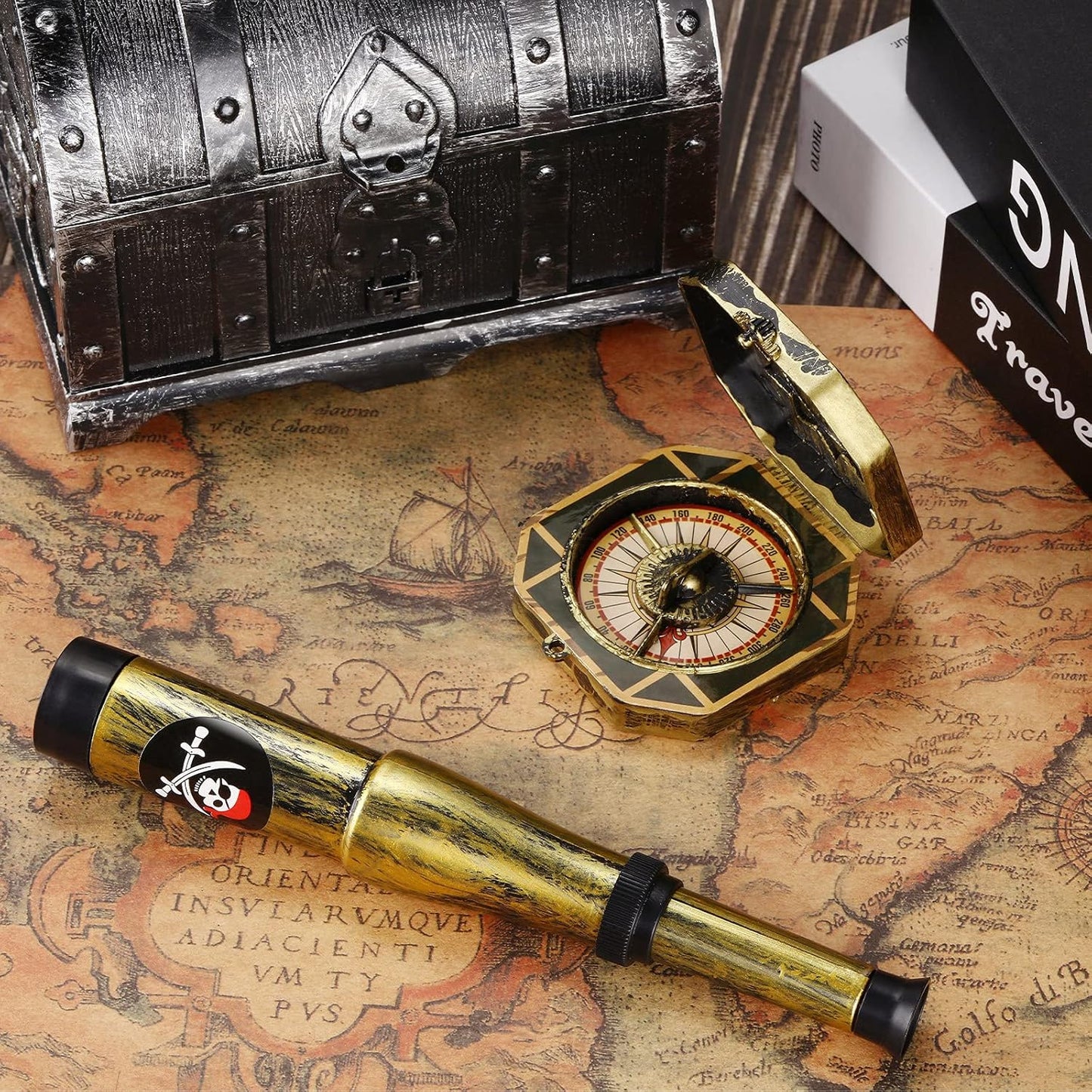 Gejoy Pirate Spyglass & Compass Set