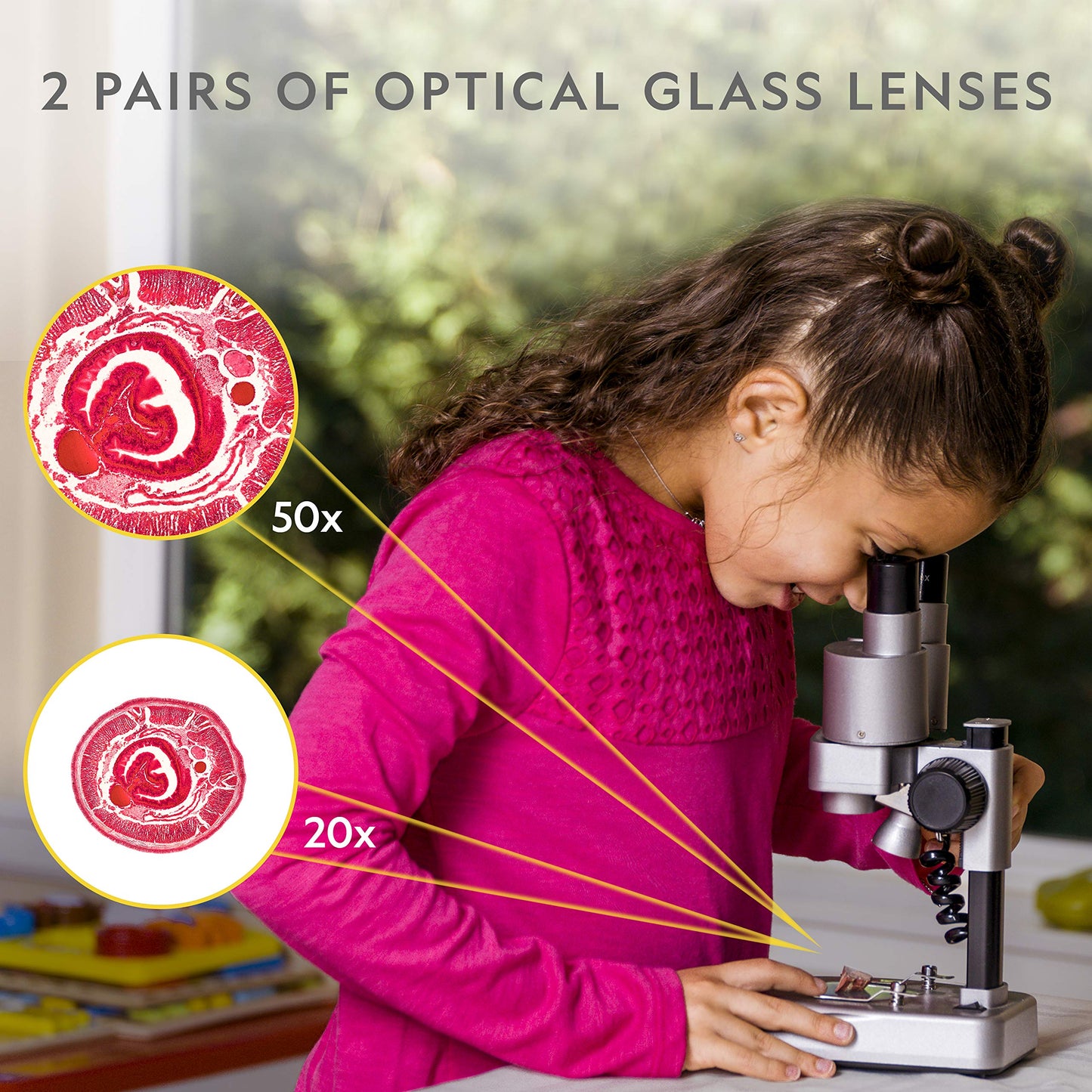 Nat Geo Dual LED Kids Microscope Kit – 50+ pcs